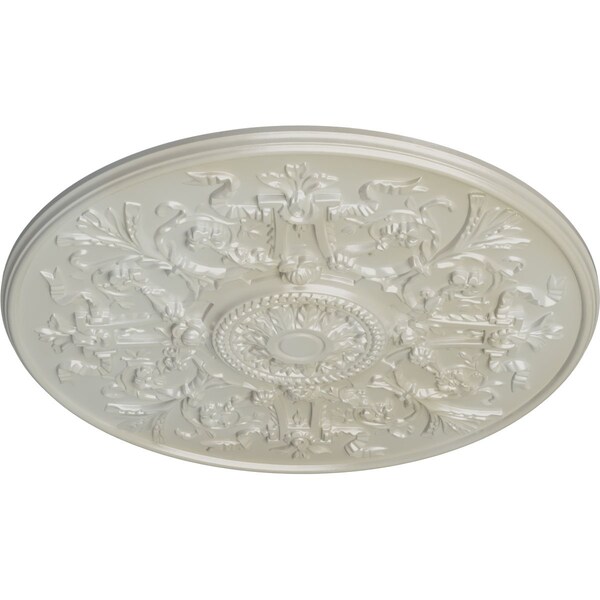 Versailles Ceiling Medallion (Fits Canopies Up To 3 1/4), Hand-Painted Flash Blue, 33OD X 1 3/4P